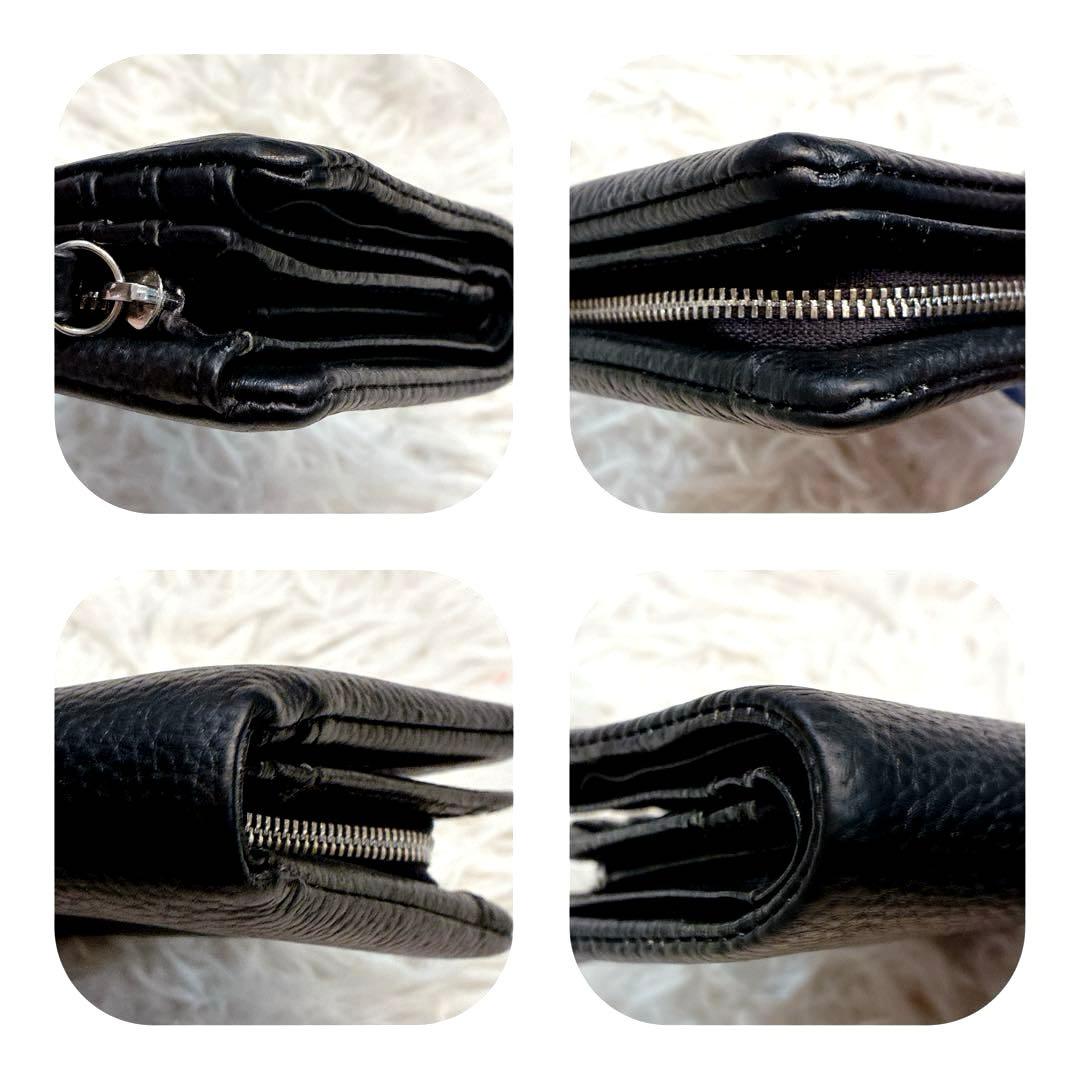 美品】ear PAPILLONNER×PEZ 刺繍 二つ折り財布 黒 - メルカリ