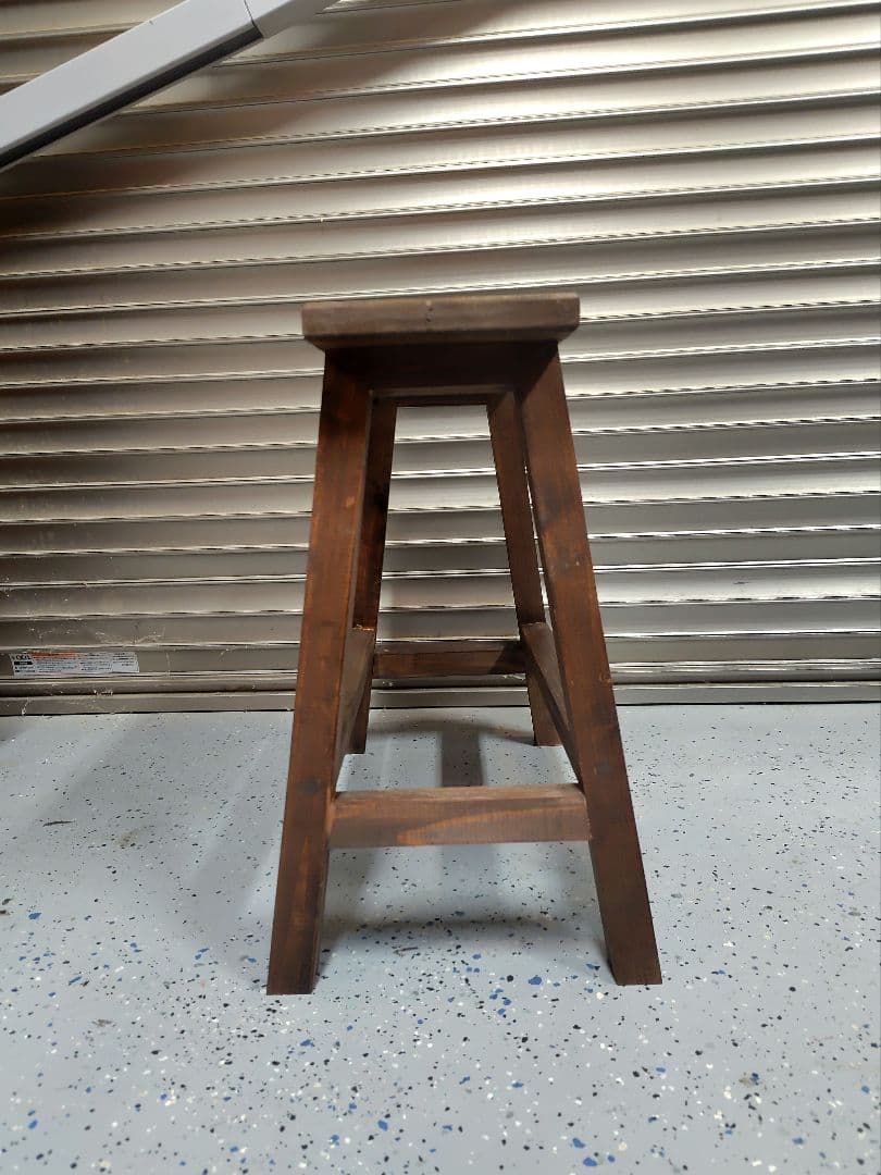 スクエア椅子 スツール 花台 ハンドメイド 座面高45cm - メルカリ