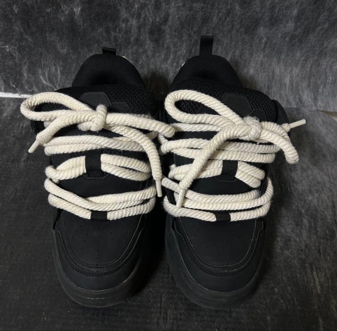 ZARAザラ スケートロープスニーカー 26.4cm ブラック - メルカリ