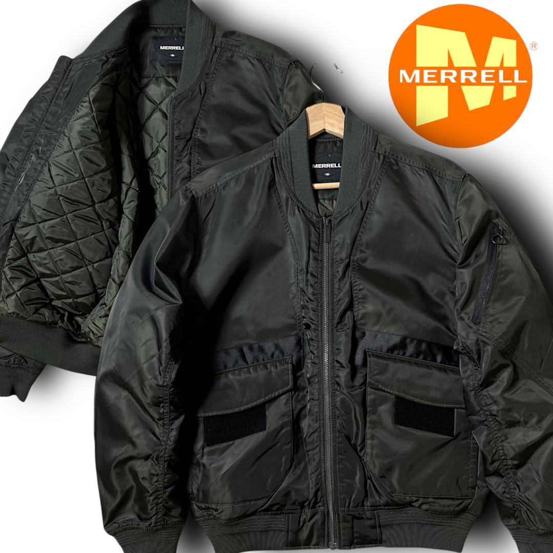 L メレル 裏地キルティング ボンバージャケット MA-1 オリーブ系 L メレル 裏地キルティング ボンバージャケット MA-1 オリーブ系