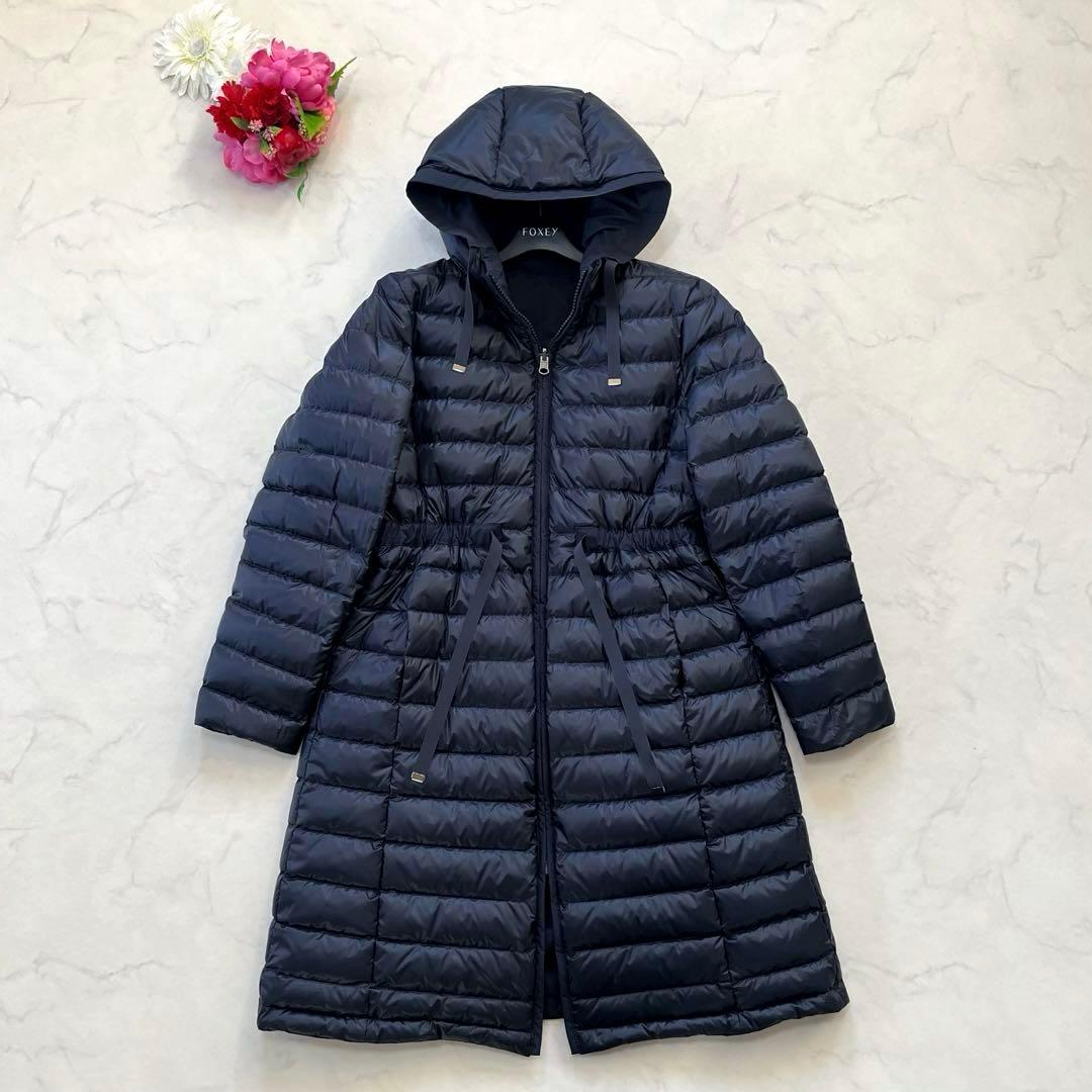 美品☆セオリーリュクス リバーシブルダウンコート フード付き