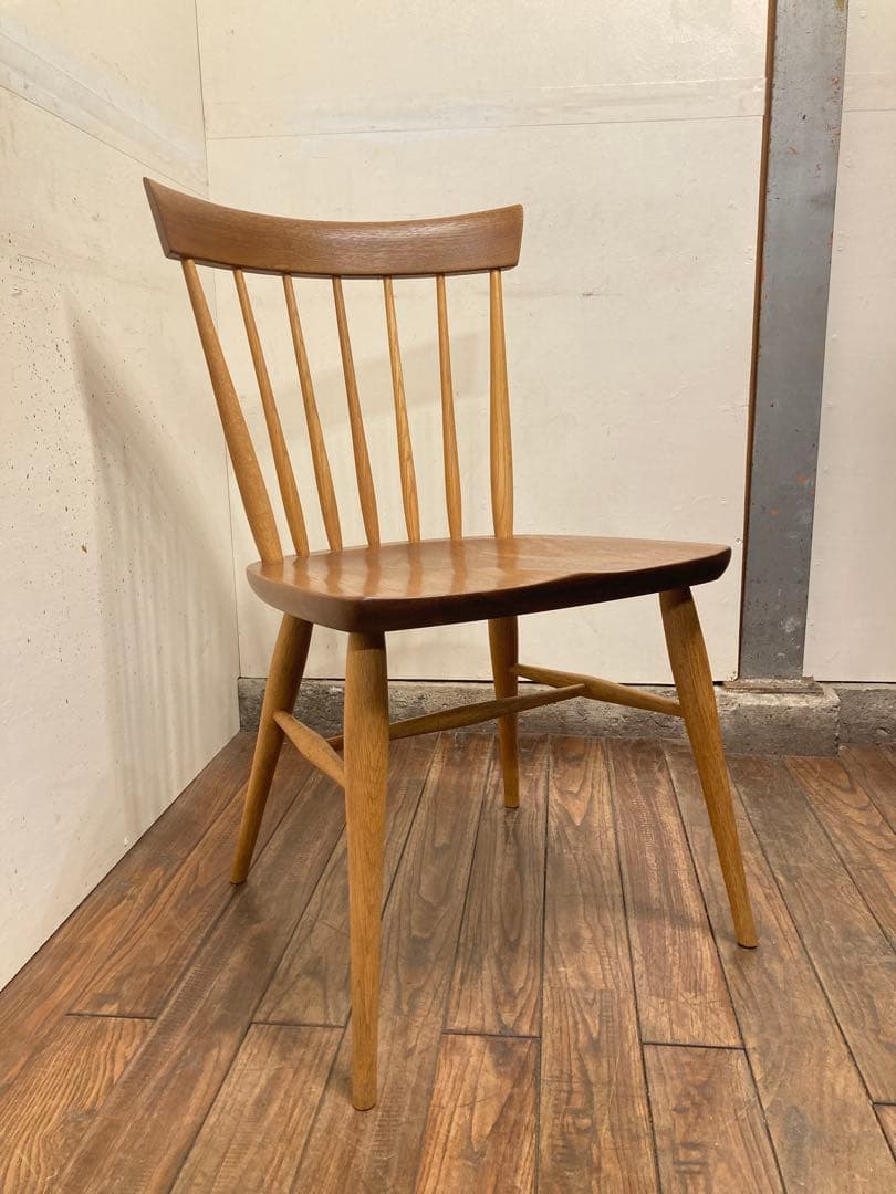 柏木工 SC4K ウォールナット×オーク オイル仕上げ ウィンザーチェア A ファンバックチェア/椅子/ダイニングチェア ウォールナット+オーク