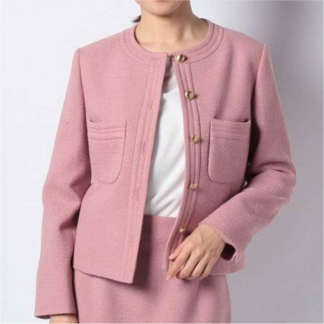 アナイ ANAYI リングツィードノーカラージャケット ［ - メルカリ