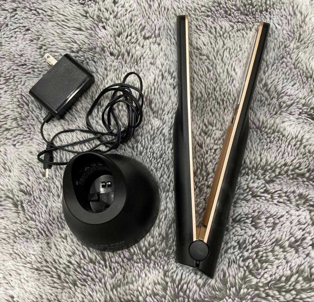 CARE PRO ヘアアイロン ブラック 充電スタンド付き - メルカリ