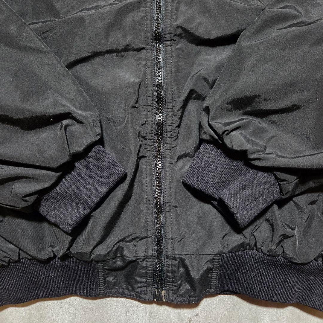 古着90sHollowayブラックウォームアップジャケット星条旗USA黒Army