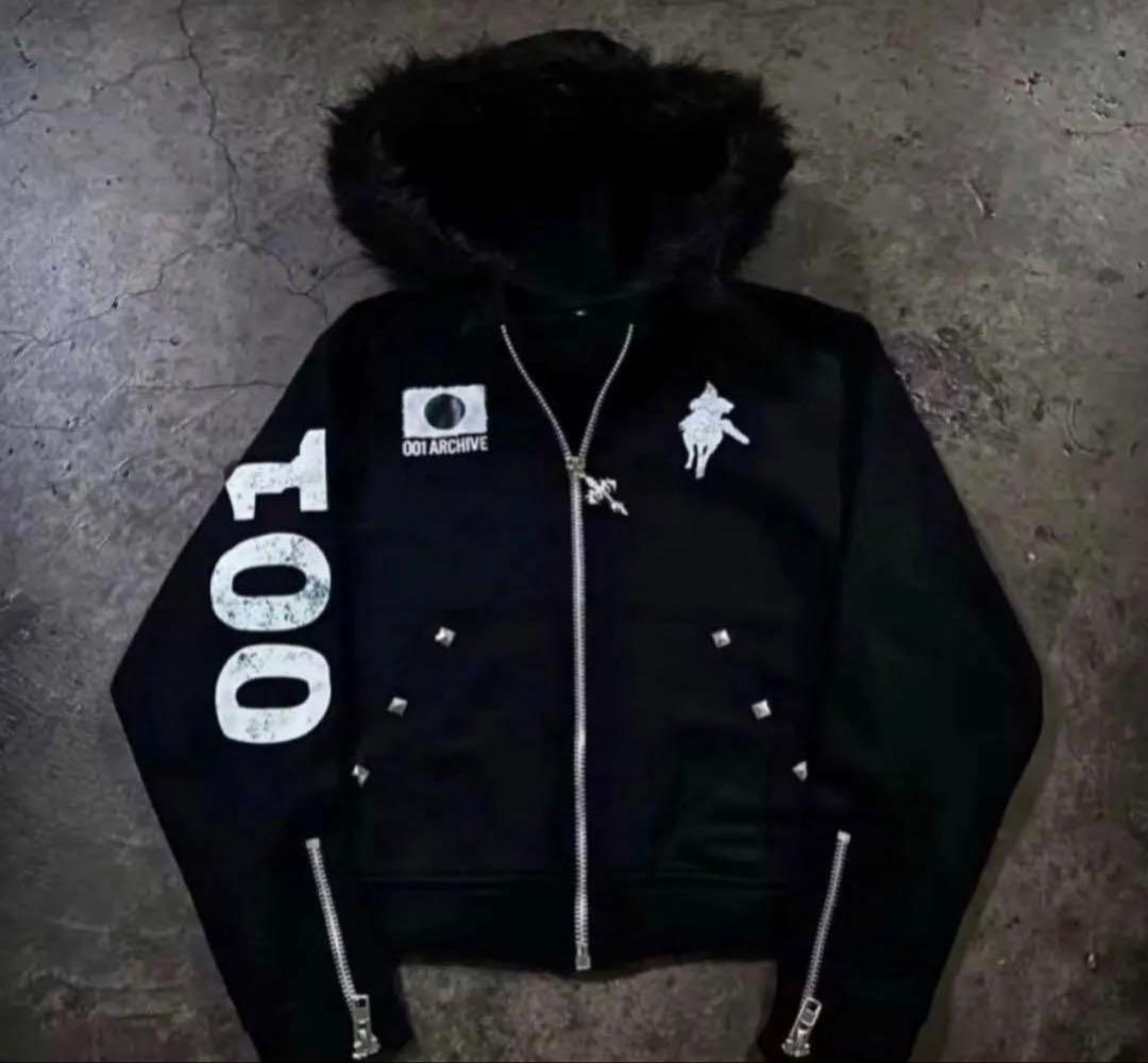 ファーパーカー y2k グランジ archive - メルカリ