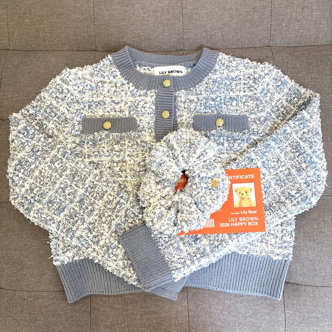 リリーブラウン 福袋2026 ツイードカーディガン・シュシュ - メルカリ