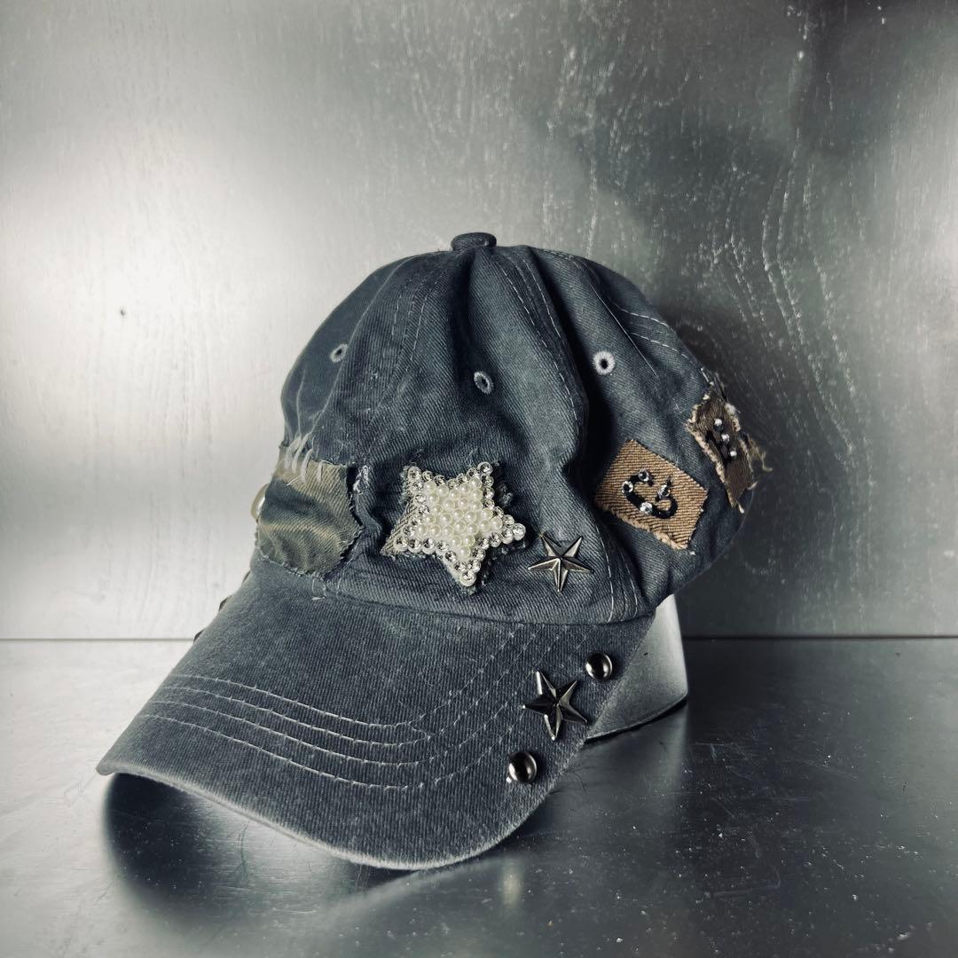 リメイク キャップ ギャル 星 スタッズ Y2K - メルカリ