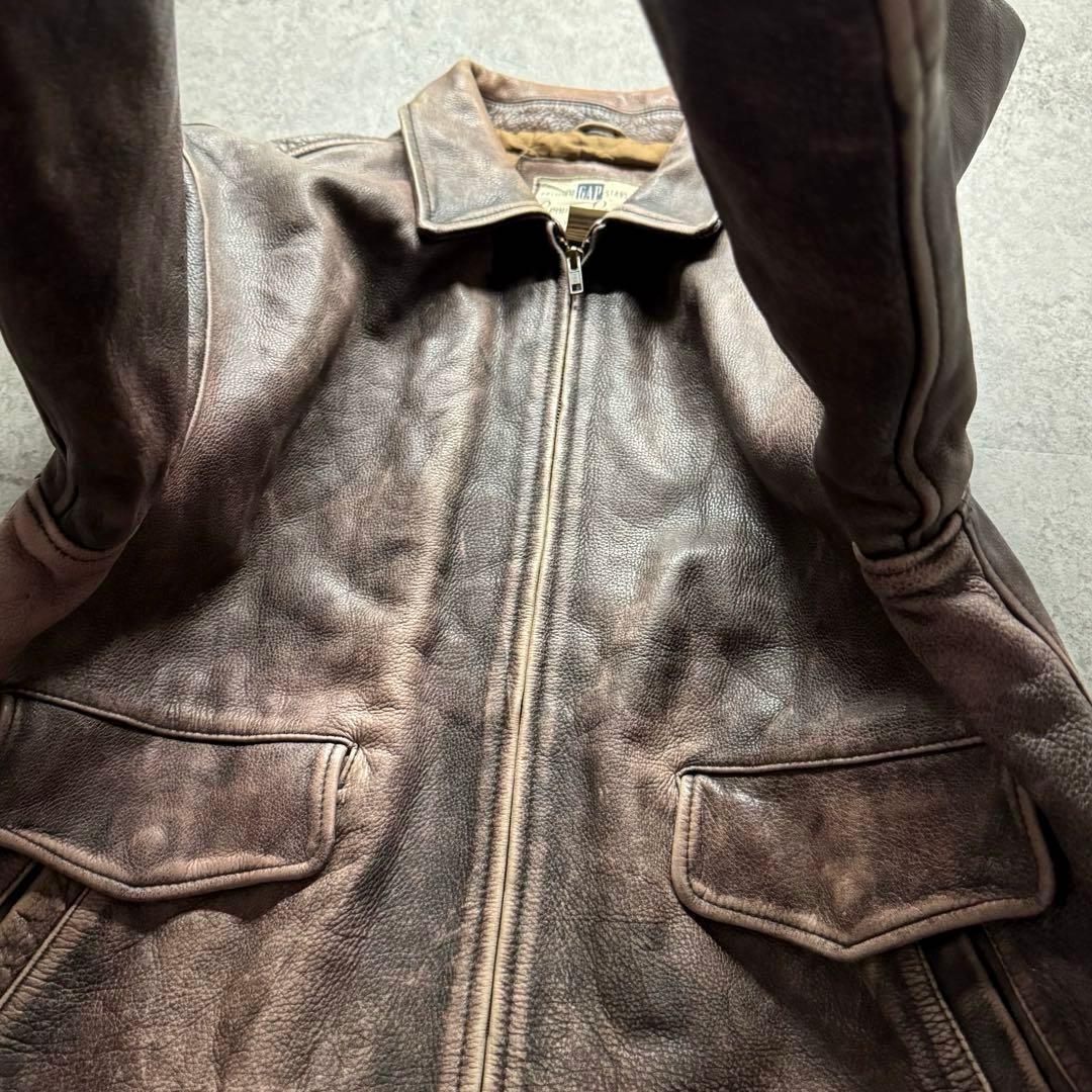 90s OLD GAP L シングルライダース プレミアムスタンダード レザー