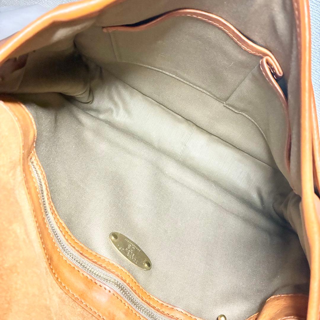 人気】 スロウ ルボーノ ショルダーバッグ 栃木レザー ヌメ革 キャメル