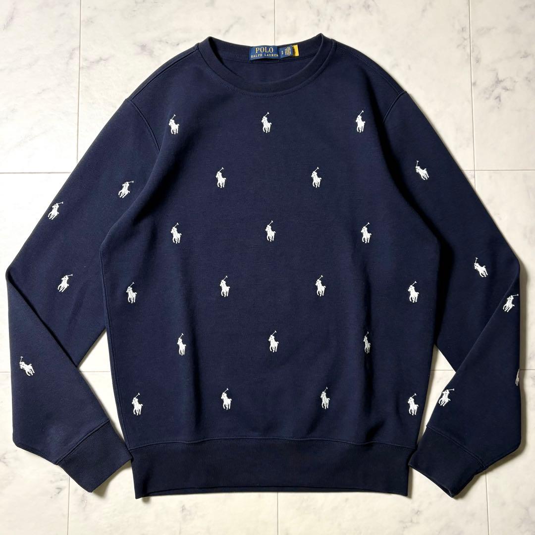 現行 ポロラルフローレン マルチポニー刺繍 総柄 スウェット