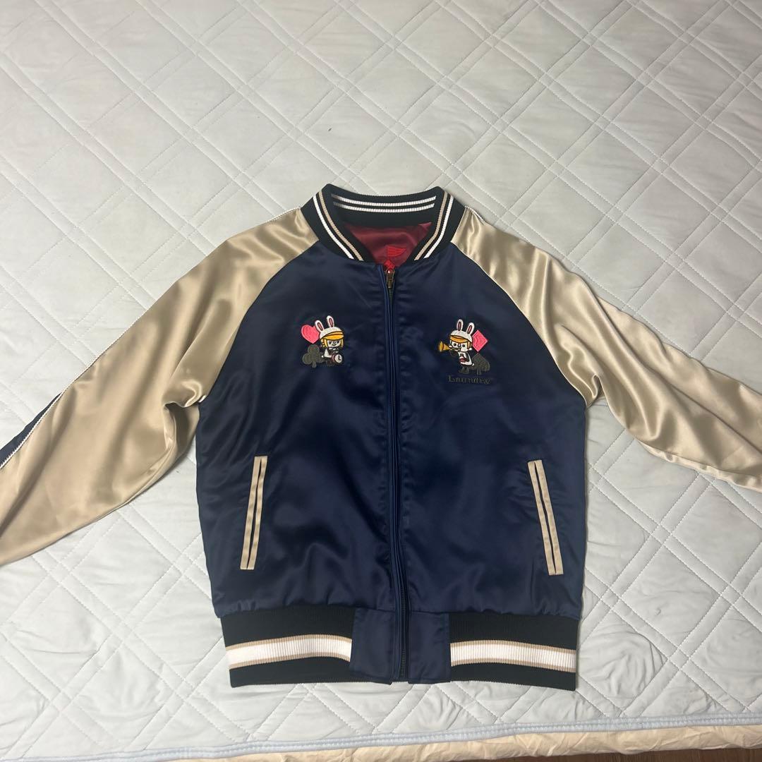 laundry スカジャン リバーシブル 赤 青 - メルカリ