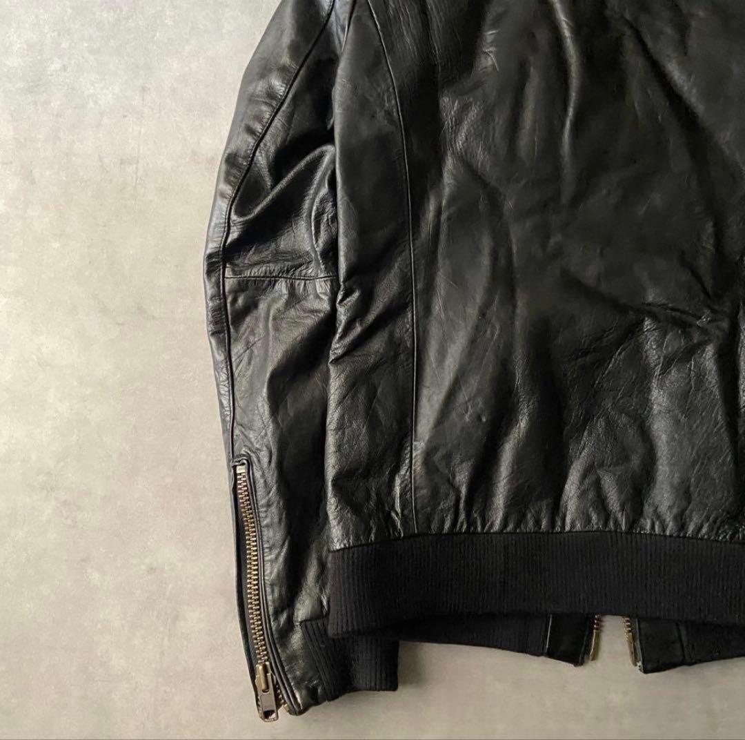 grunge real horse leather jacket BQ10 - メルカリ