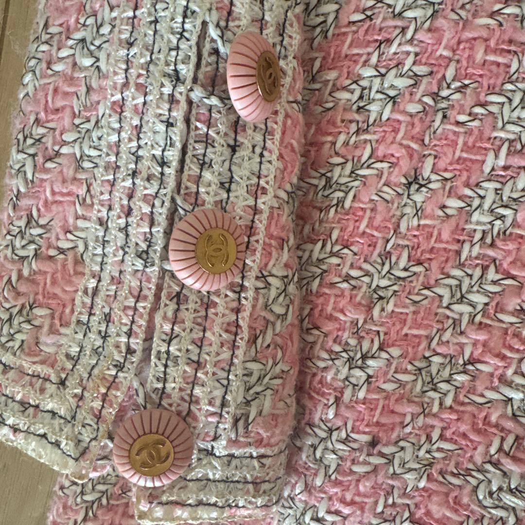 CHANEL ノーカラージャケット 38