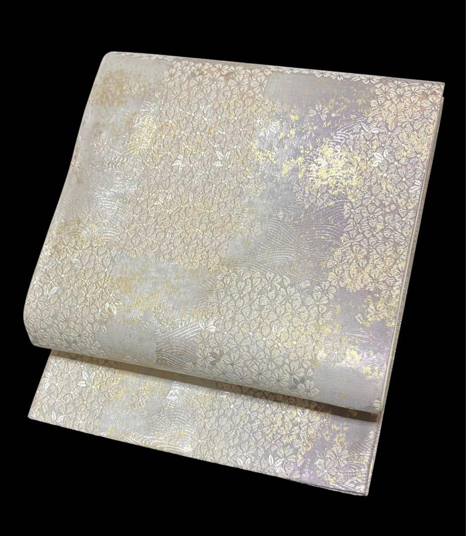 本日だけ値下げ 織の弘彩 袋帯 六通柄 正絹 市楽吉野桜