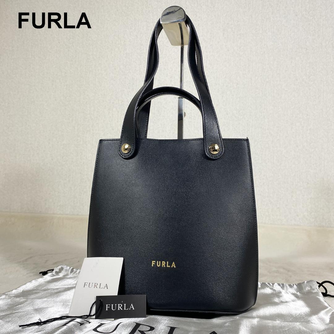 美品 FURLA フルラ トートバッグ MUSA ムーサS 2way ブラック - メルカリ