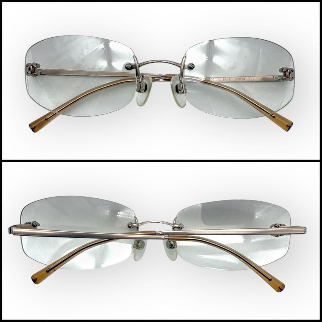 CHANEL シャネル リムレス サングラス ココマーク オーバル Y2K - メルカリ