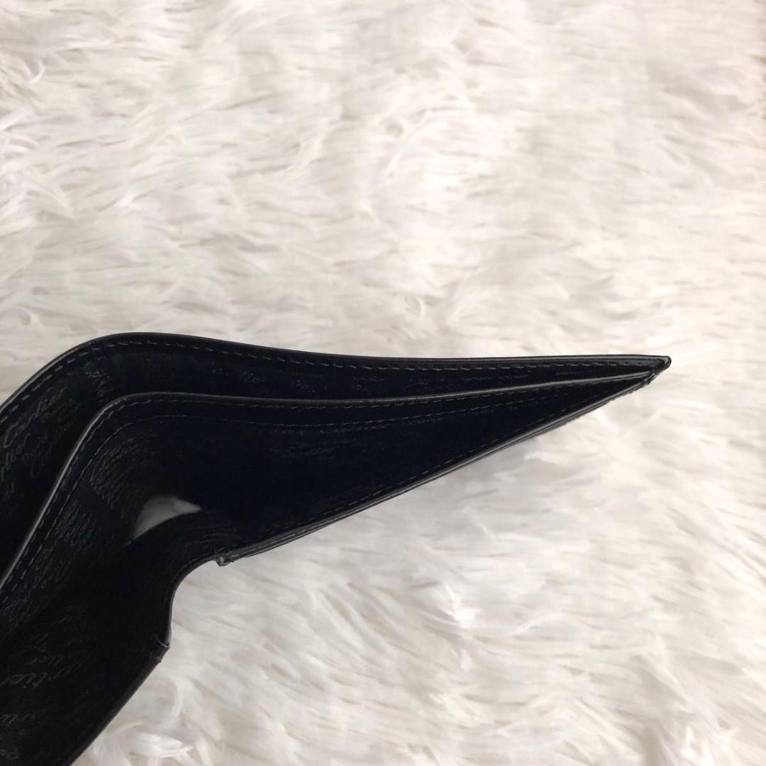 財布 ブランド 二つ折り Cartier カルティエ パシャ 本革 レザー 黒