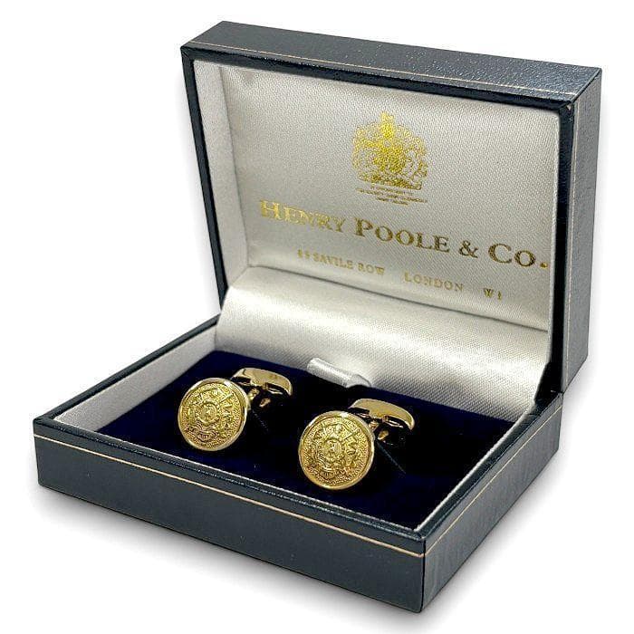 ヘンリープール 英国製 刻印入り カフリンクス カフスボタン