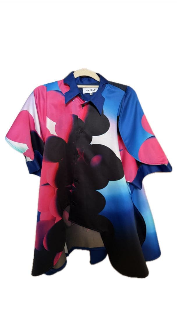 多色抽象デザイン半袖シャツ マルチカラー 半袖シャツ 抽象デザイン - メルカリ