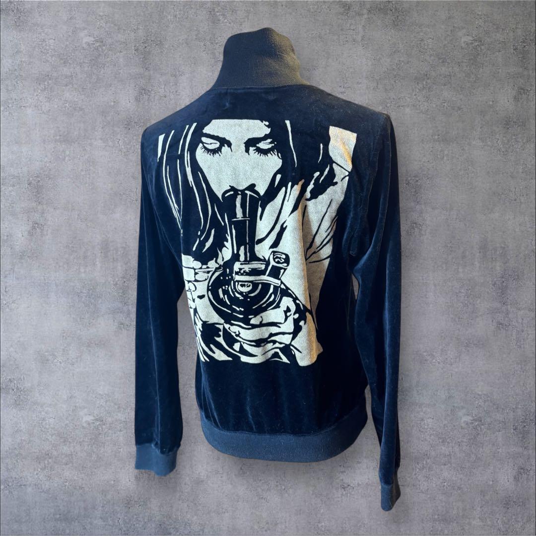 裕*様 希少デザインHYSTERIC GLAMOURベロアジャケットトラックスカ SUPREME×Hysteric Glamour Velour Track Jacketベロアジップジャケット