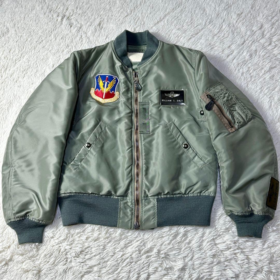 美品 USA製】90's MA-1 フライトジャケット セージグリーン - メルカリ