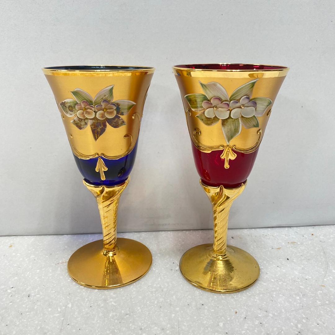 240319F ベネチアングラス ムラノ イタリア ワイングラス - メルカリ