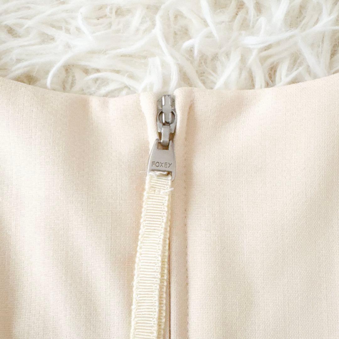 フォクシー✨Torte ハシゴレース ティアード ワンピース アイボリー 38