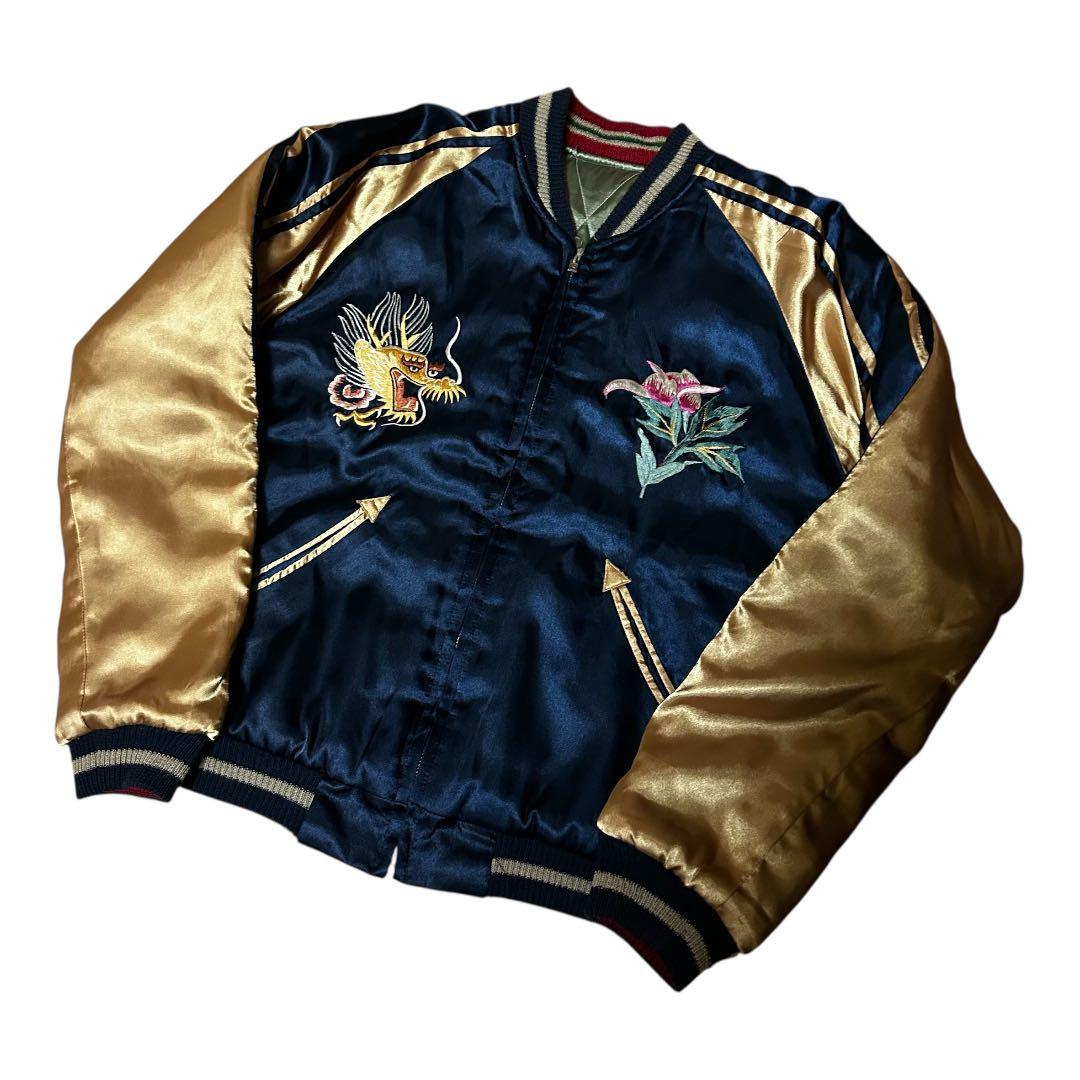 中古品 TAILOR 東洋 サテン キルティング リバーシブル スカジャン S TAILOR TOYO テーラー東洋 TT15543-190 スカジャン サテン アセテート