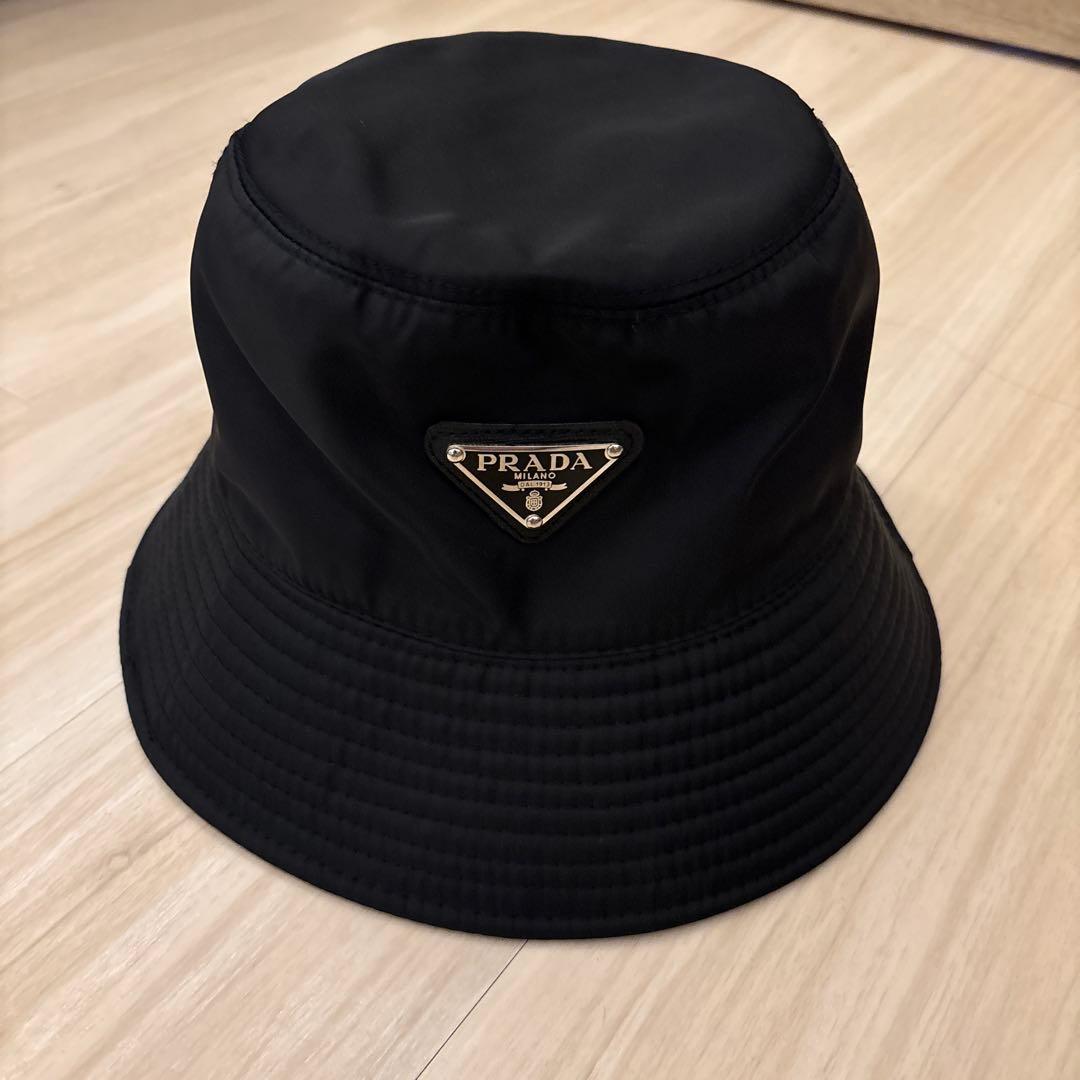 PRADA バケットハット ブラック　58センチ　メンズ　レディース