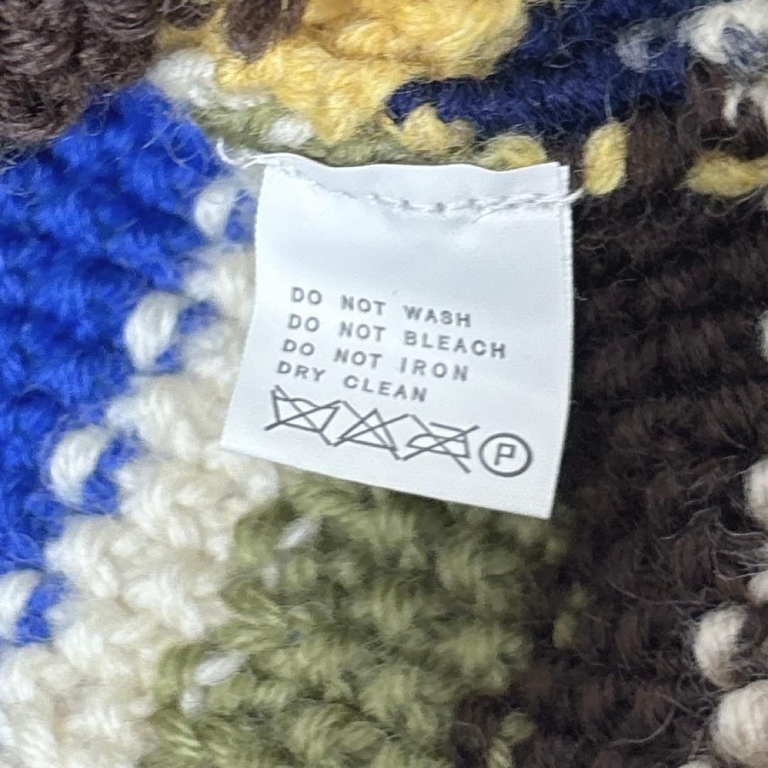 テ*ル様 インバーアラン 3Aカーディガン ハンドニット 木ボタン 英国製 Lサ