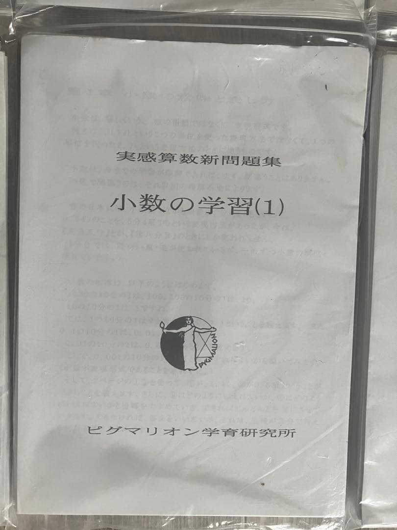 ピグマリオン 実感算数 新問題集 6冊セット 図形の学習 小数 分数 かさ