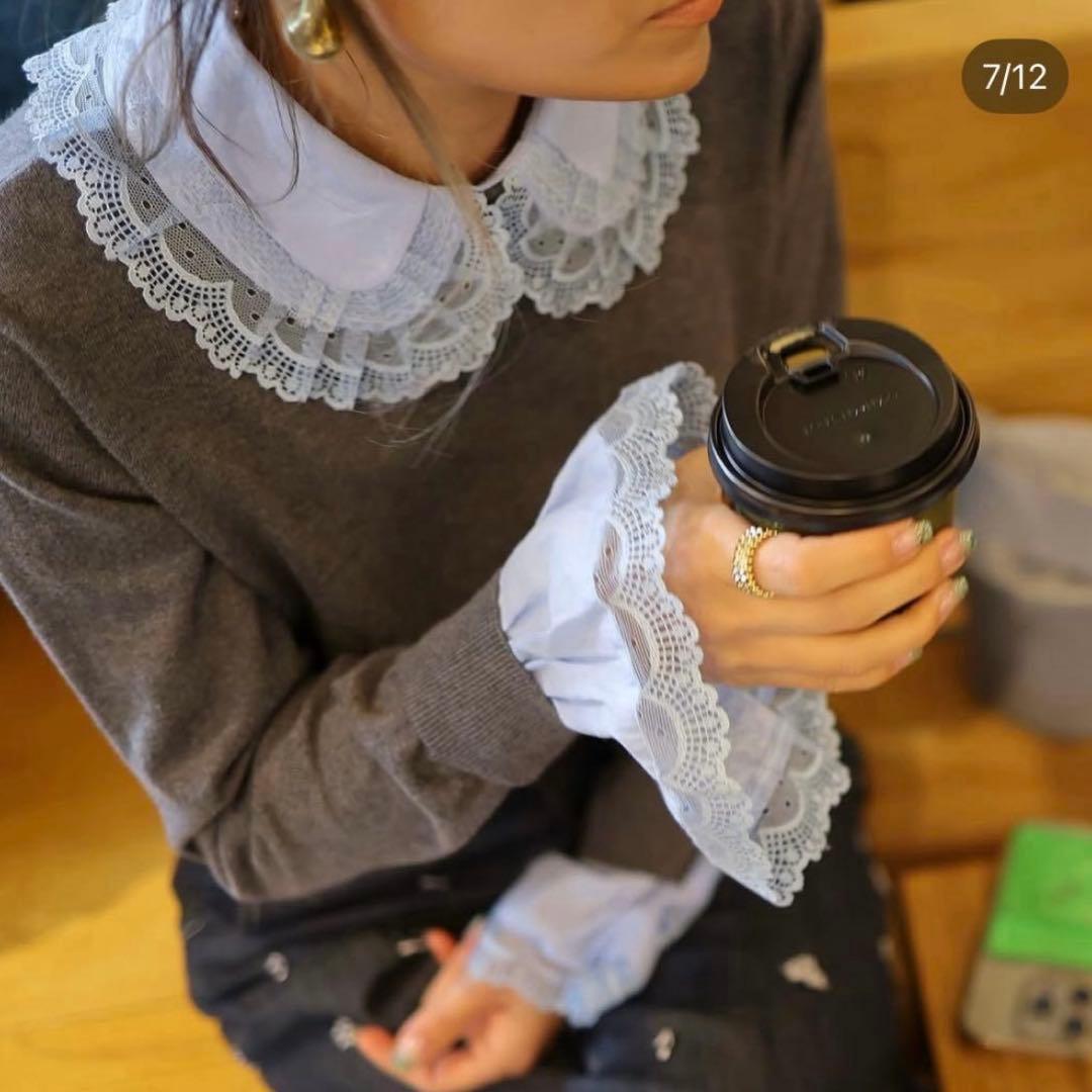 新品タグ付 gypsohilaジプソフィア レース ニット yori bibiy - メルカリ