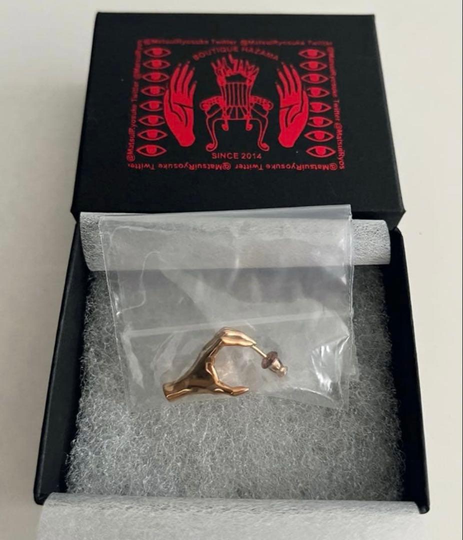 hazama 惹きずりこまれる運命のピアス　ピンクゴールド ピンクゴールド]ミニドロップピアス