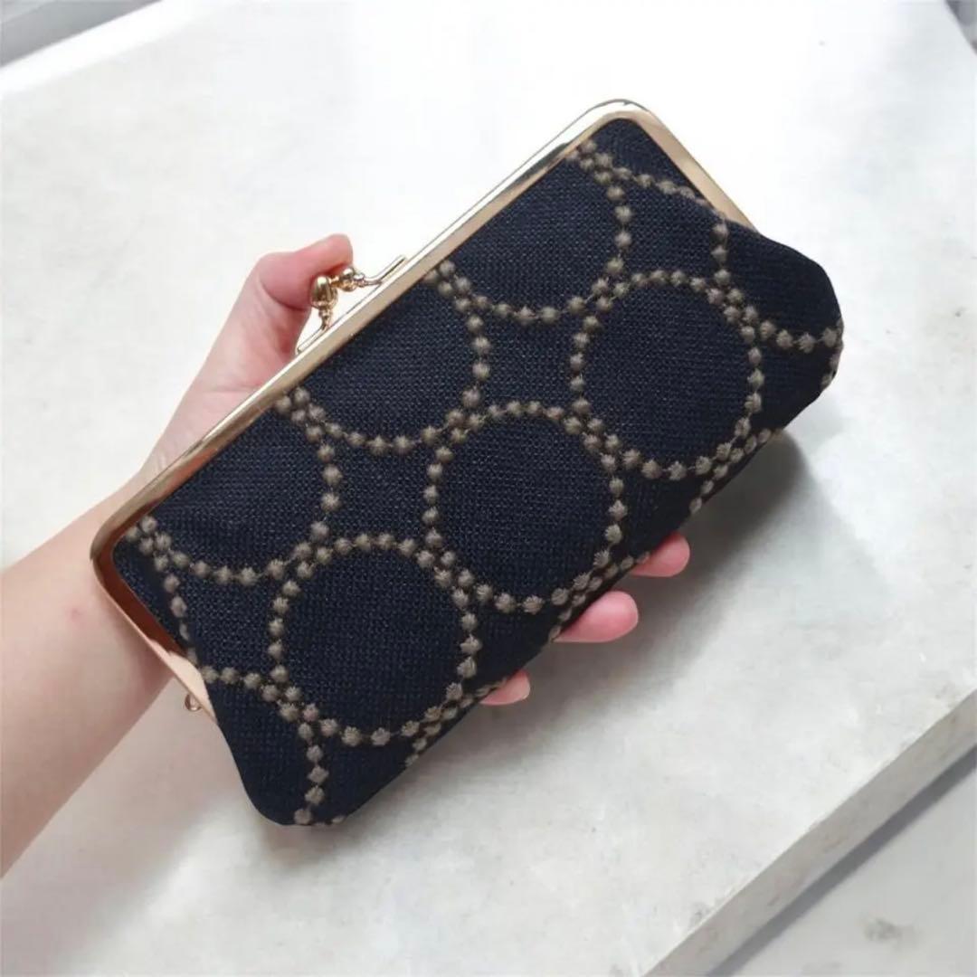 ミナペルホネン 仕切りがま口