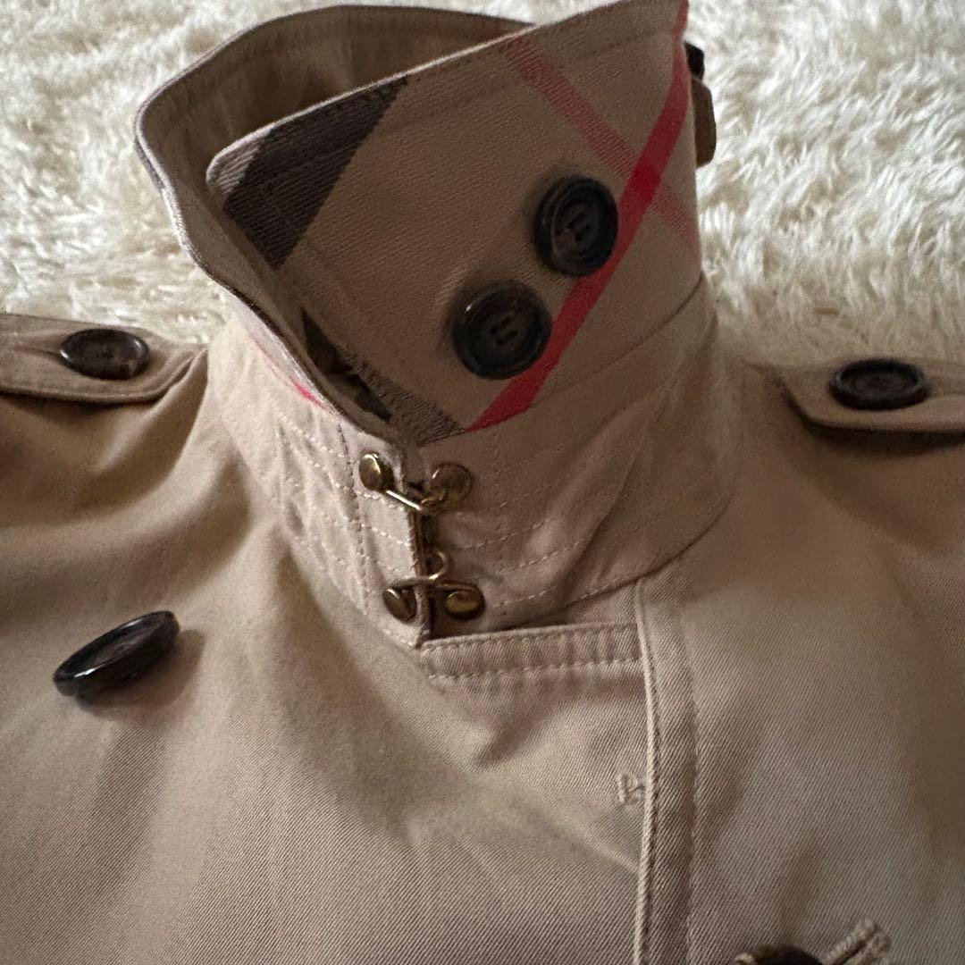 バーバリー トレンチコート ケンジントン ベルト メガチェック UK4 S