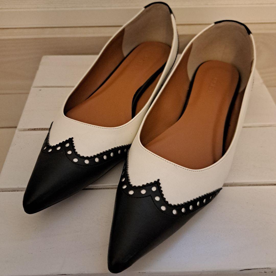 ohga ☆バイカラーパンプス フラットシューズ 楽天市場】Ohga（靴）の通販