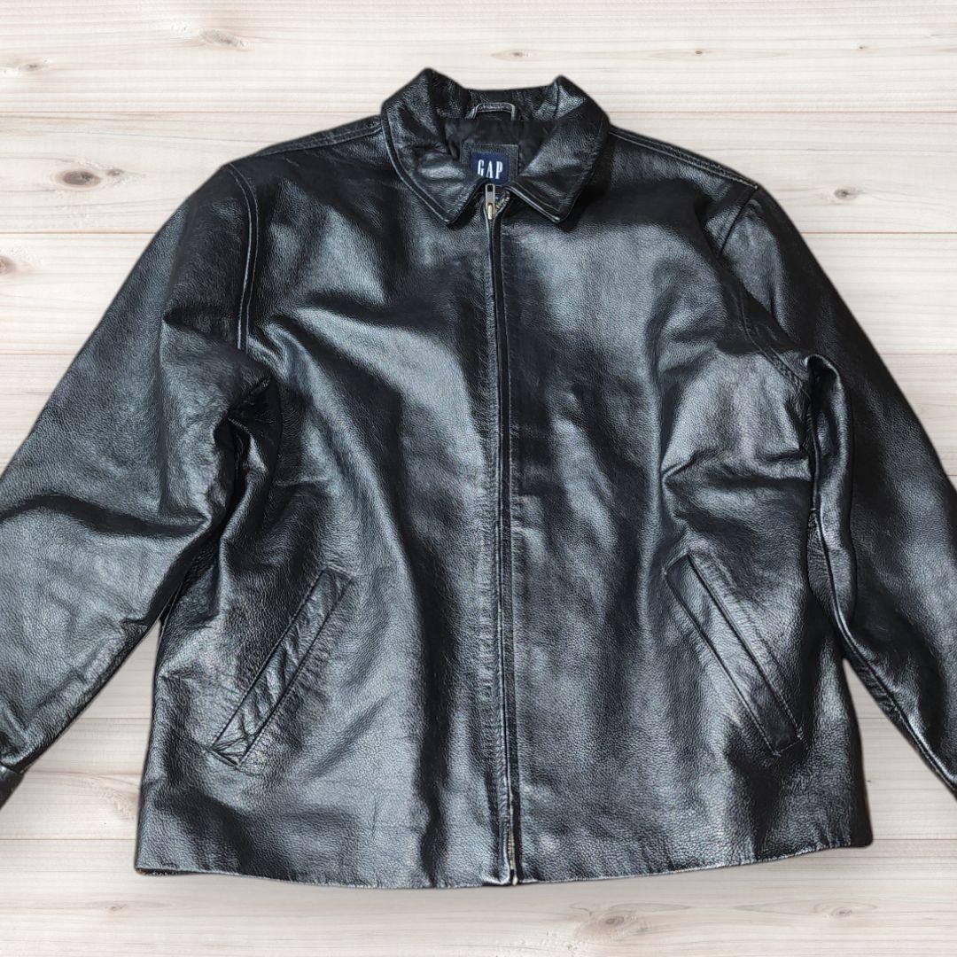 GAP オールドギャップ 本革 レザージャケット 牛革 キッズXXL 黒 GAP オールドギャップ 本革 レザージャケット 牛革 キッズXXL 黒