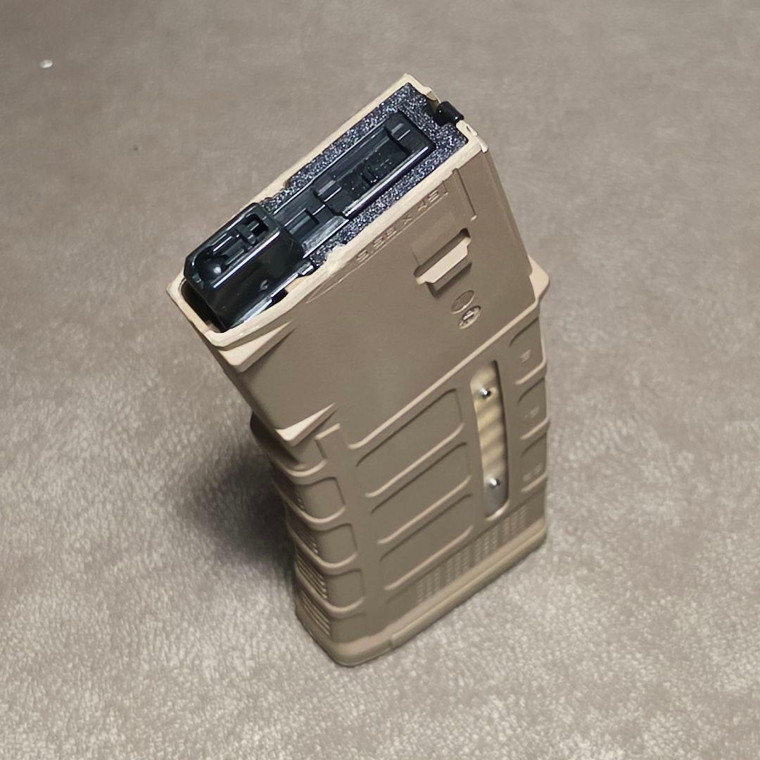 ブルーガジェット】マルイ エボルト用 PMAG実物加工マガジン FDE 窓