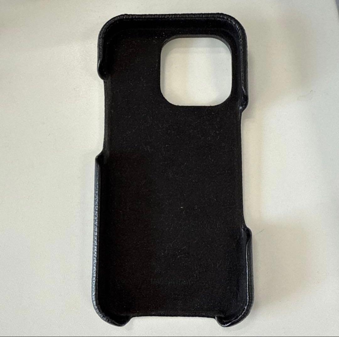 N［日本限定販売］BALENCIAGA レザー iPhoneケースブラック