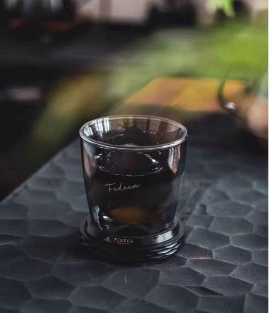 新品未使用】FEDECA ダブルウォールグラス とコ一スタ一兼蓋 セット