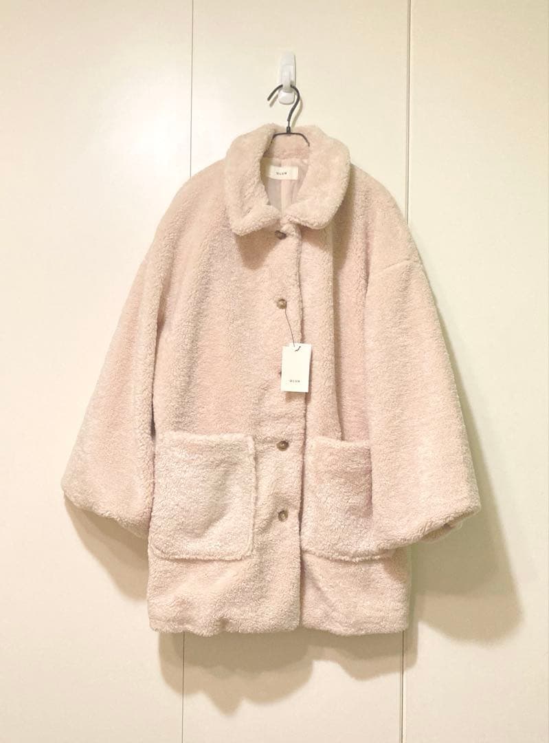 新品未使用美品 OLUN ルーズ2wayボアコート/アイボリー/M きりまる