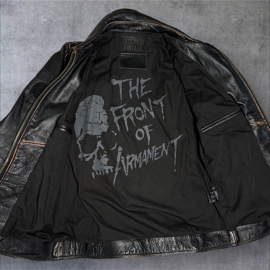 ジャックローズ × カラーズ 武装戦線 ライダースジャケット 牛本革 L