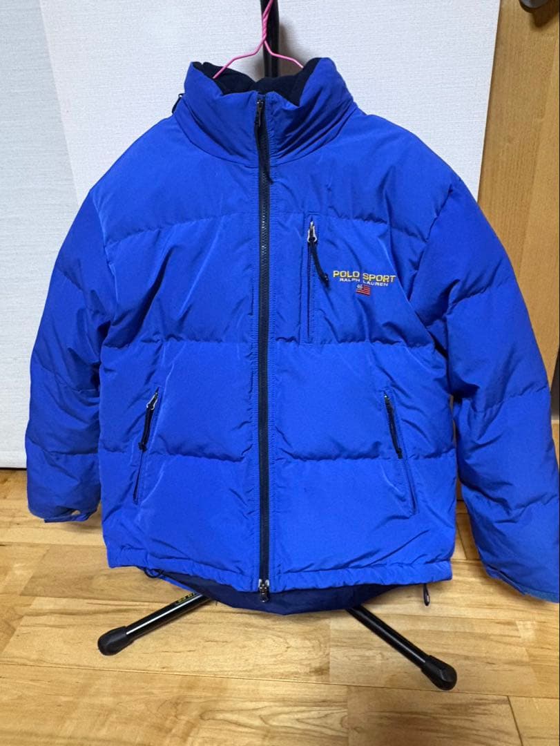 ⚠️値下げPOLO SPORT ヴィンテージダウン 青(S表記:日本向M〜L程度) 中古・古着通販】POLO SPORT (ポロスポーツ) ナイロンダウンジャケット