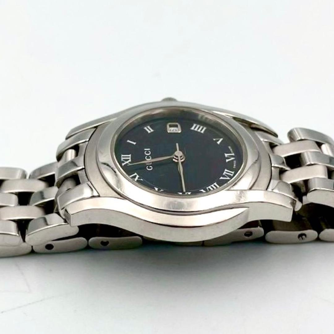 402 美品 グッチ 5500L 腕時計 デイト クォーツ ラウンド 稼働