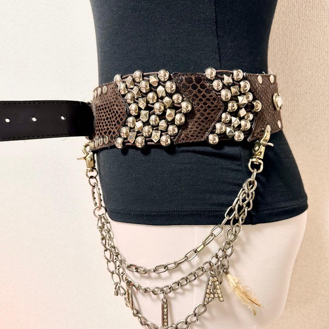 激レア】d.i.a.ダイヤ ギャル必須アイテム!!! チェーン 太 ベルト