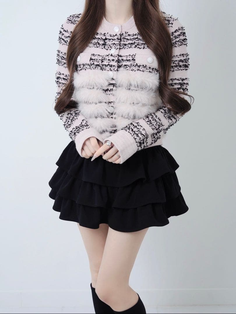 Lumignon ツイード ニット カーディガン - メルカリ