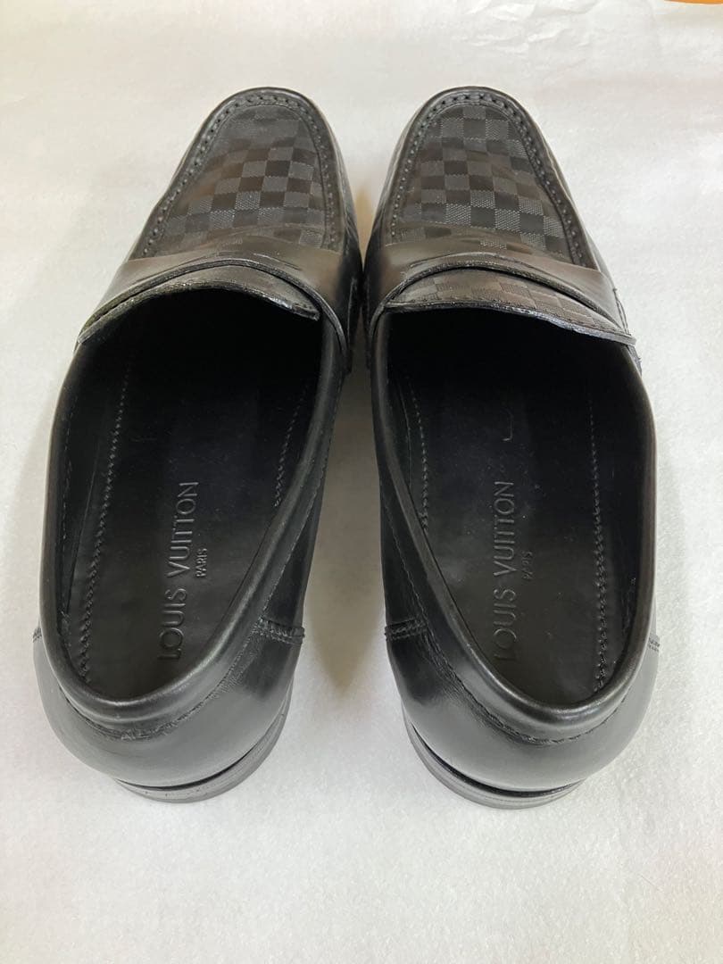Louis Vuitton ダミエ ブラック ローファー - メルカリ