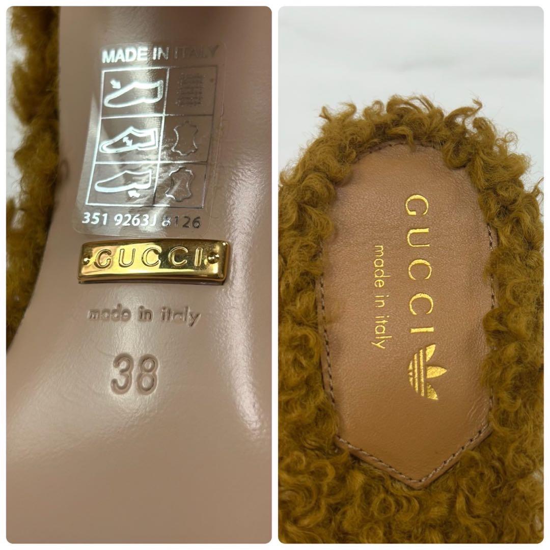 I684 新品未使用 25.0cm グッチ サンダル ブラウン レディース