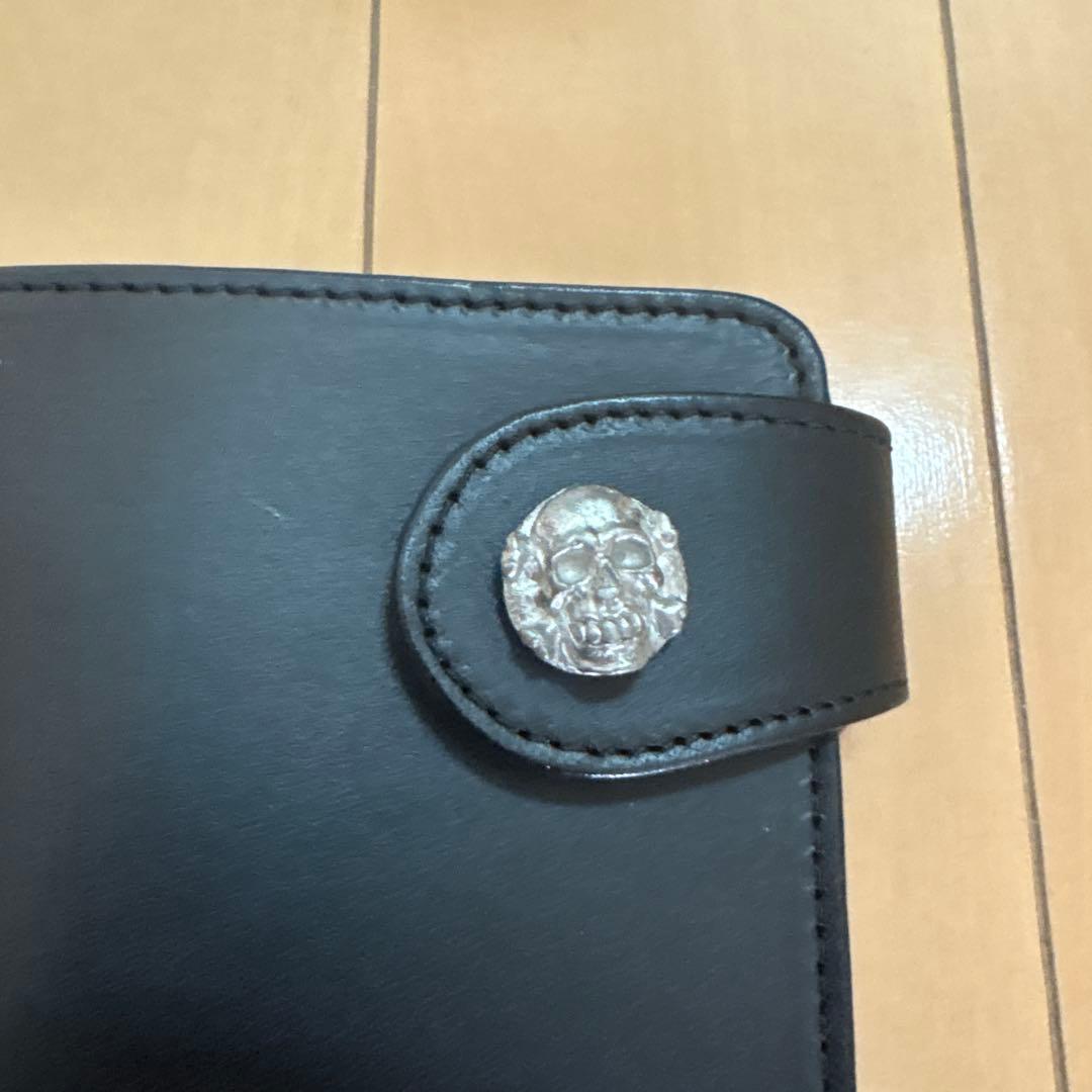 cream soda レザー ロングウォレット 長財布 ドクロ チェーン付き